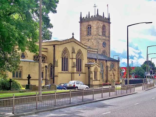 Dewsbury Minster, home to the tenor bell Black Tom, which is tolled once for every year since the birth of Christ on Christmas Eve.