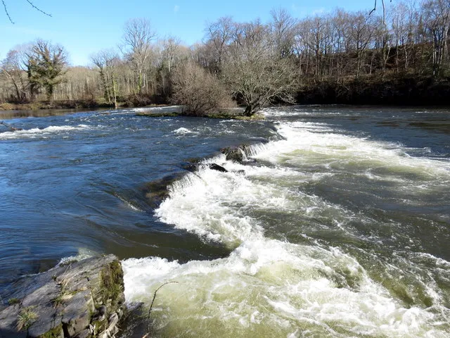 Photo of white water on the River Wye (Afon Gwy) in Powys